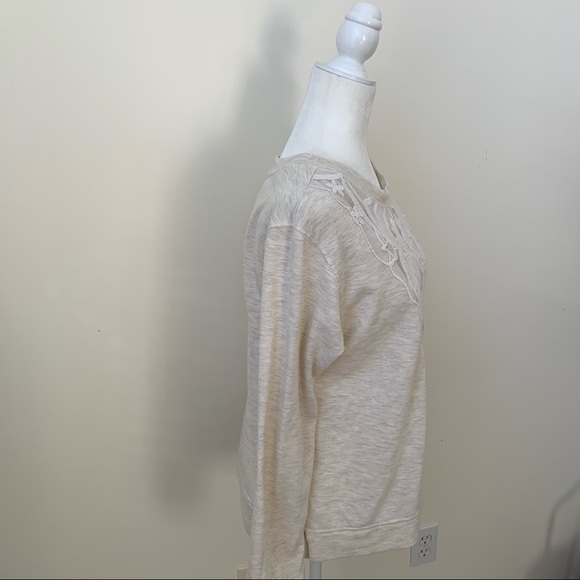 Knox Rose Semi Sheer Crochet Pullover Sweater - Picture 4 of 7